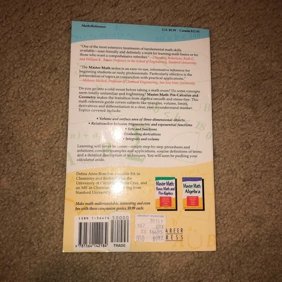 Master Math: Pre-Calculus and Geometry Help Book - Picture 3 of 3